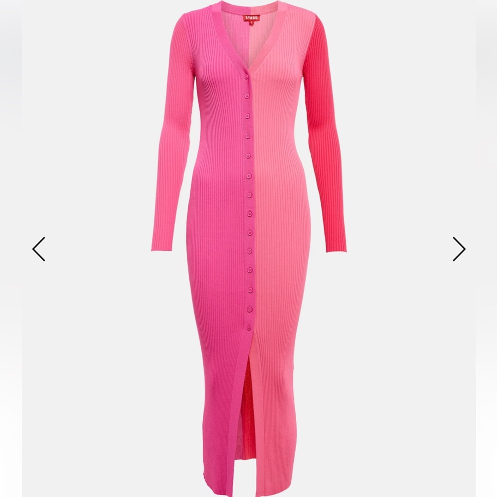 STAUD Shoko ribbed knit midi